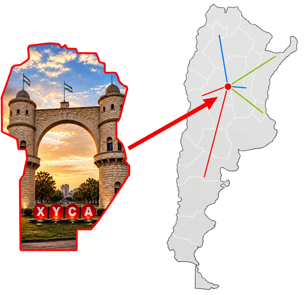 Ubicación de XYCA en Córdoba, Argentina